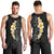 Black Tropical Plumeria With Galaxy Polynesian Art Men Tank Top