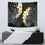 Black Tropical Plumeria With Galaxy Polynesian Art Tapestry