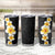 Black Tropical Plumeria With Galaxy Polynesian Art Tumbler Cup