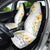 White Tropical Plumeria With Galaxy Polynesian Art Car Seat Cover