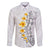 White Tropical Plumeria With Galaxy Polynesian Art Family Matching Puletasi and Hawaiian Shirt