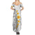 White Tropical Plumeria With Galaxy Polynesian Art Family Matching Summer Maxi Dress and Hawaiian Shirt