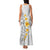 White Tropical Plumeria With Galaxy Polynesian Art Family Matching Tank Maxi Dress and Hawaiian Shirt