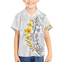 White Tropical Plumeria With Galaxy Polynesian Art Hawaiian Shirt LT14 - Polynesian Pride