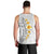 White Tropical Plumeria With Galaxy Polynesian Art Men Tank Top