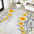 White Tropical Plumeria With Galaxy Polynesian Art Round Carpet