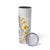 White Tropical Plumeria With Galaxy Polynesian Art Skinny Tumbler