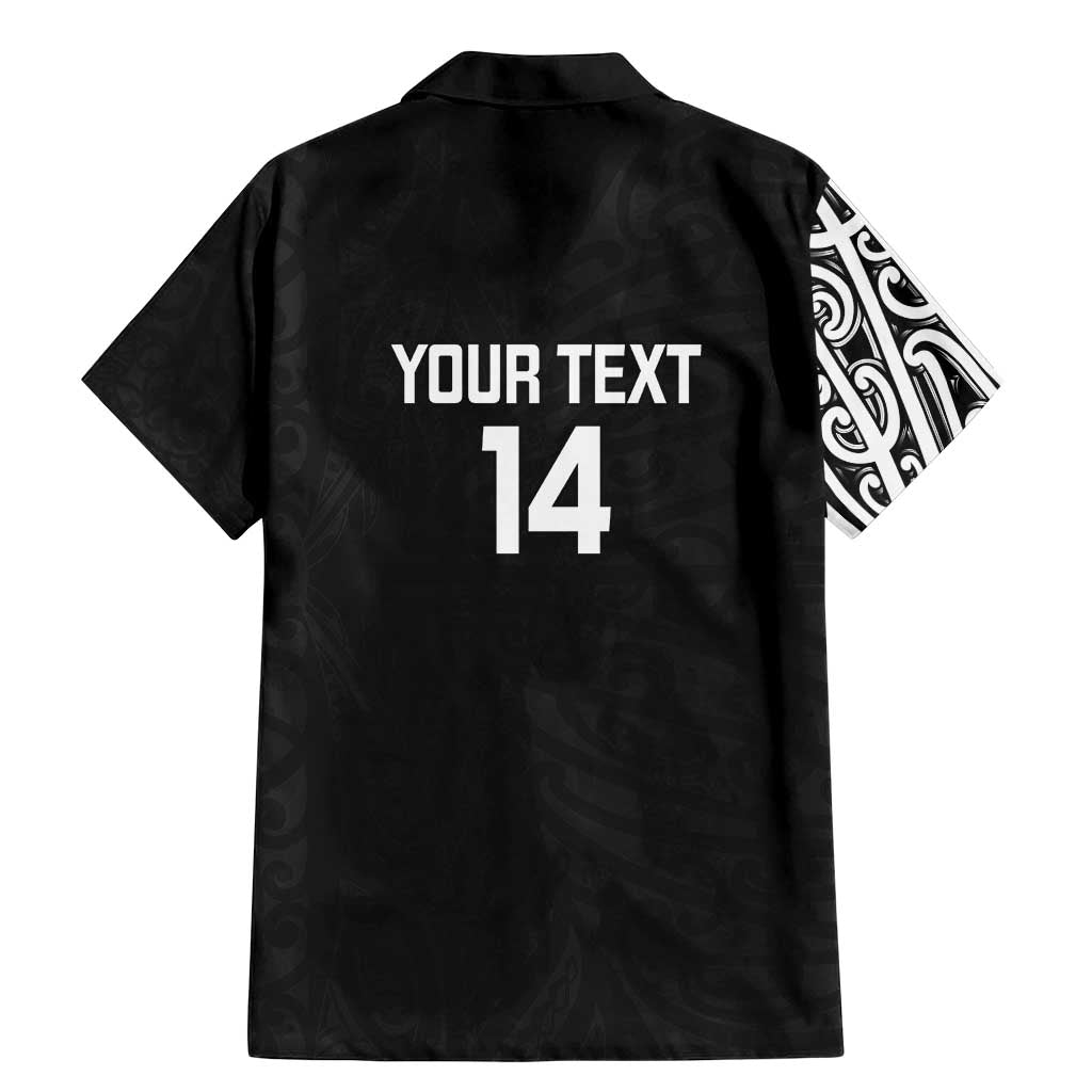 New Zealand Silver Fern Rugby Custom Family Matching Mermaid Dress and Hawaiian Shirt Maori Koru Go Black Fern - Polynesian Pride