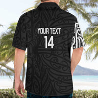 New Zealand Silver Fern Rugby Custom Hawaiian Shirt Maori Koru Go Black Fern - Polynesian Pride