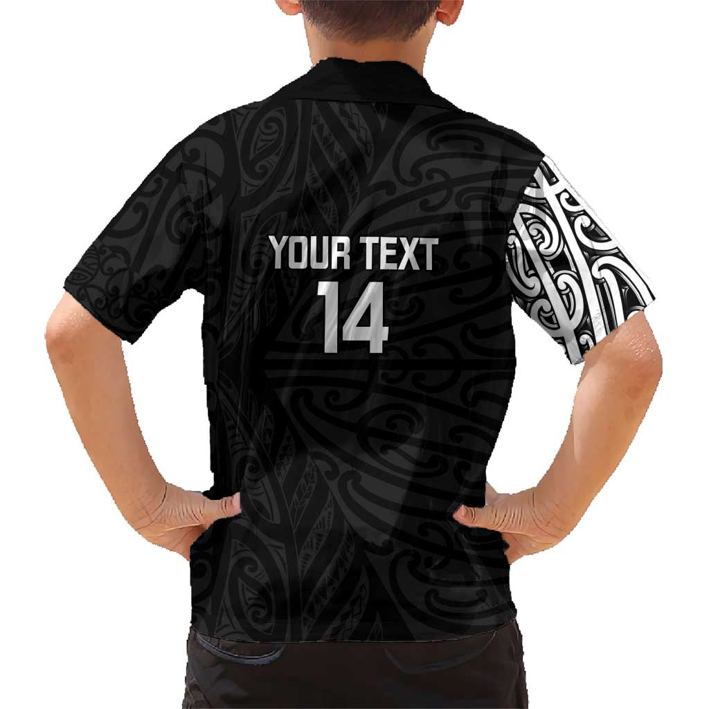 New Zealand Silver Fern Rugby Custom Hawaiian Shirt Maori Koru Go Black Fern - Polynesian Pride