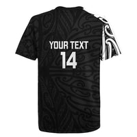 New Zealand Silver Fern Rugby Custom Rugby Jersey Maori Koru Go Black Fern - Polynesian Pride