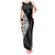 New Zealand Silver Fern Rugby Custom Tank Maxi Dress Maori Koru Go Black Fern - Polynesian Pride
