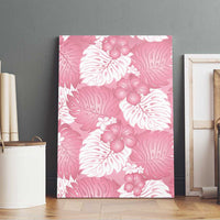 Pink Aloha Hawaii Canvas Wall Art Monstera Hibiscus Plumeria Seamless Vibes - Polynesian Pride