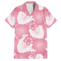 Pink Aloha Hawaii Family Matching Tank Maxi Dress and Hawaiian Shirt Monstera Hibiscus Plumeria Seamless Vibes - Polynesian Pride