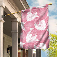 Pink Aloha Hawaii Garden Flag Monstera Hibiscus Plumeria Seamless Vibes - Polynesian Pride