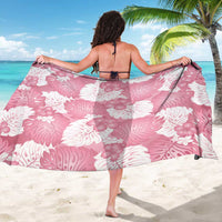 Pink Aloha Hawaii Sarong Monstera Hibiscus Plumeria Seamless Vibes - Polynesian Pride