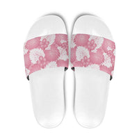 Pink Aloha Hawaii Slide Sandals Monstera Hibiscus Plumeria Seamless Vibes - Polynesian Pride