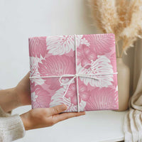 Pink Aloha Hawaii Wrapping Paper Monstera Hibiscus Plumeria Seamless Vibes - Polynesian Pride