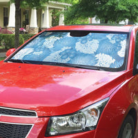 Blue Aloha Hawaii Auto Sun Shade Monstera Hibiscus Plumeria Seamless Vibes - Polynesian Pride