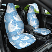 Blue Aloha Hawaii Car Seat Cover Monstera Hibiscus Plumeria Seamless Vibes - Polynesian Pride