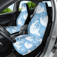 Blue Aloha Hawaii Car Seat Cover Monstera Hibiscus Plumeria Seamless Vibes - Polynesian Pride