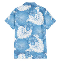 Blue Aloha Hawaii Hawaiian Shirt Monstera Hibiscus Plumeria Seamless Vibes - Polynesian Pride