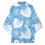 Blue Aloha Hawaii Kimono Monstera Hibiscus Plumeria Seamless Vibes - Polynesian Pride
