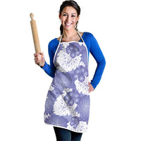 Purple Aloha Hawaii Apron Monstera Hibiscus Plumeria Seamless Vibes - Polynesian Pride