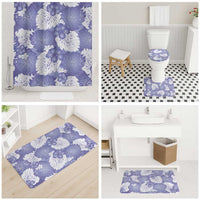 Purple Aloha Hawaii Bathroom Set Monstera Hibiscus Plumeria Seamless Vibes - Polynesian Pride