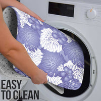 Purple Aloha Hawaii Bathroom Set Monstera Hibiscus Plumeria Seamless Vibes - Polynesian Pride