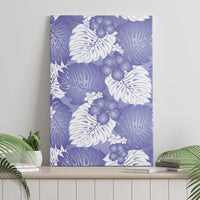 Purple Aloha Hawaii Canvas Wall Art Monstera Hibiscus Plumeria Seamless Vibes - Polynesian Pride