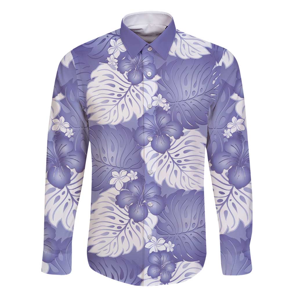 Purple Aloha Hawaii Family Matching Mermaid Dress and Hawaiian Shirt Monstera Hibiscus Plumeria Seamless Vibes - Polynesian Pride