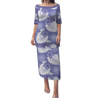 Purple Aloha Hawaii Puletasi Monstera Hibiscus Plumeria Seamless Vibes - Polynesian Pride