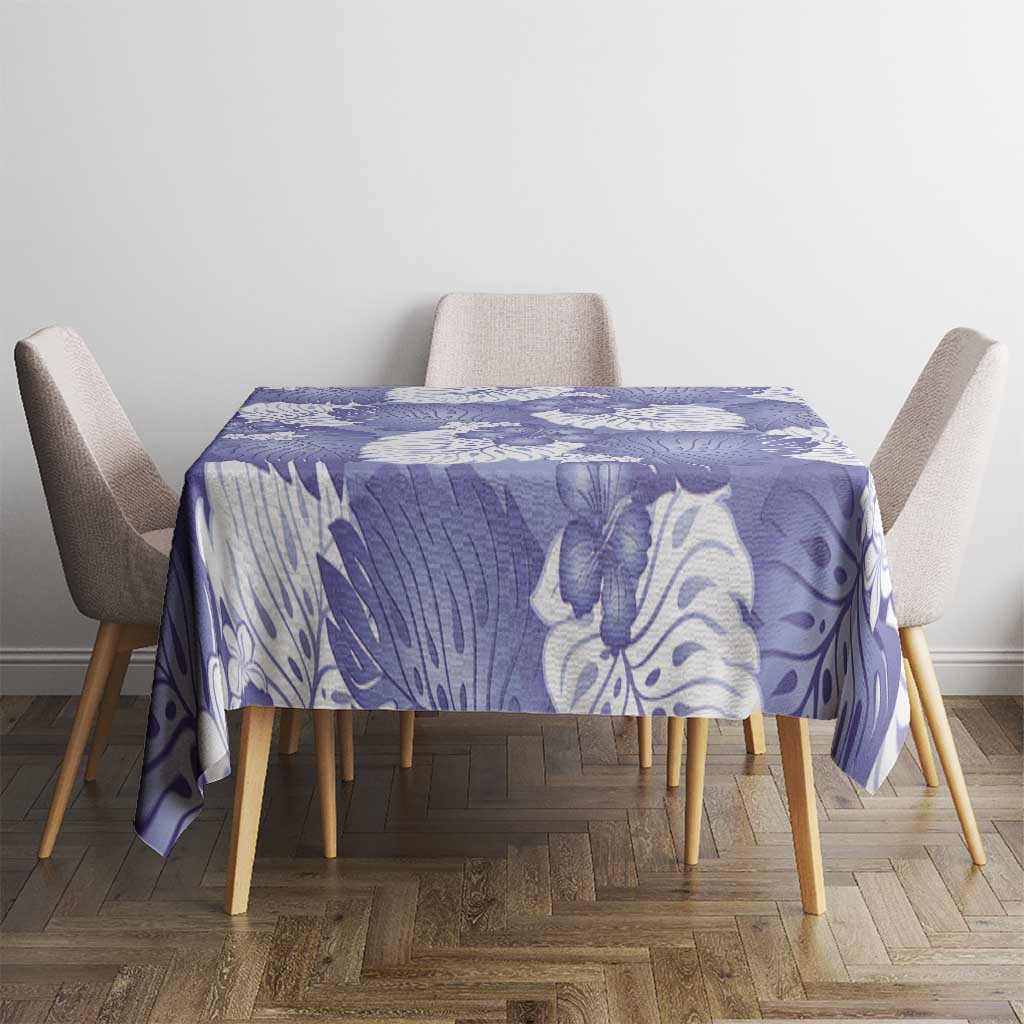 Purple Aloha Hawaii Tablecloth Monstera Hibiscus Plumeria Seamless Vibes - Polynesian Pride