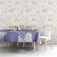 Purple Aloha Hawaii Tablecloth Monstera Hibiscus Plumeria Seamless Vibes - Polynesian Pride