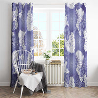 Purple Aloha Hawaii Window Curtain Monstera Hibiscus Plumeria Seamless Vibes - Polynesian Pride