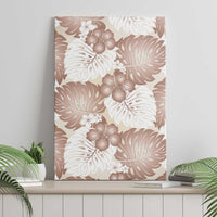 Mocha Mousse Aloha Hawaii Canvas Wall Art Monstera Hibiscus Plumeria Seamless Vibes - Polynesian Pride