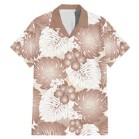 Mocha Mousse Aloha Hawaii Family Matching Mermaid Dress and Hawaiian Shirt Monstera Hibiscus Plumeria Seamless Vibes - Polynesian Pride