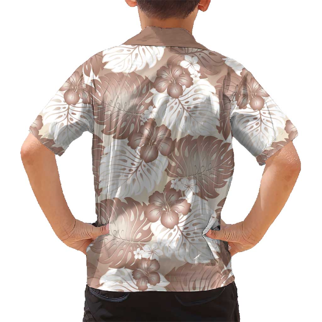 Mocha Mousse Aloha Hawaii Hawaiian Shirt Monstera Hibiscus Plumeria Seamless Vibes - Polynesian Pride