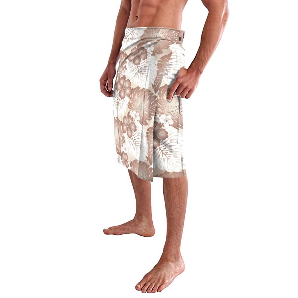 Mocha Mousse Aloha Hawaii Lavalava Monstera Hibiscus Plumeria Seamless Vibes - Polynesian Pride