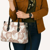 Mocha Mousse Aloha Hawaii Leather Bag Monstera Hibiscus Plumeria Seamless Vibes - Polynesian Pride