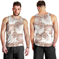 Mocha Mousse Aloha Hawaii Men Tank Top Monstera Hibiscus Plumeria Seamless Vibes - Polynesian Pride