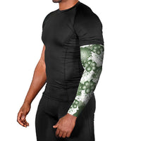 Sage Green Aloha Hawaii Arm Sleeves Monstera Hibiscus Plumeria Seamless Vibes - Polynesian Pride