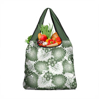 Sage Green Aloha Hawaii Grocery Bag Monstera Hibiscus Plumeria Seamless Vibes - Polynesian Pride
