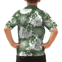 Sage Green Aloha Hawaii Hawaiian Shirt Monstera Hibiscus Plumeria Seamless Vibes - Polynesian Pride
