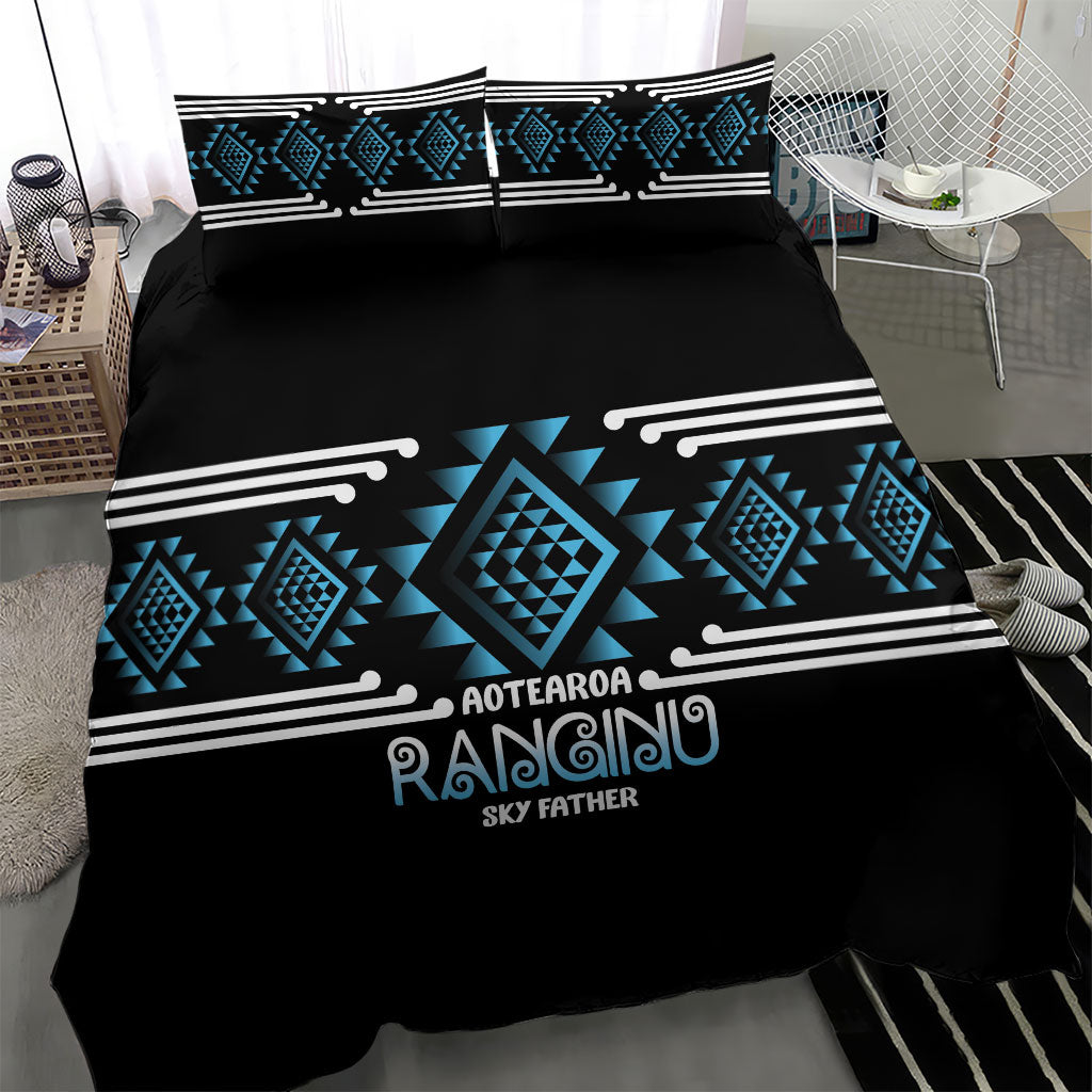 Aotearoa Atua Ranginui Bedding Set Maori Sky Father Taniko Motifs LT14 - Polynesian Pride