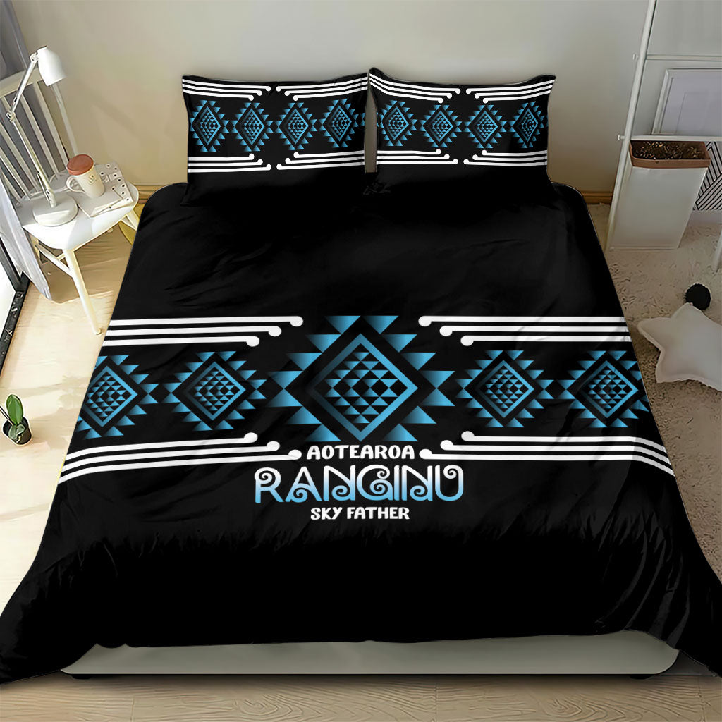 Aotearoa Atua Ranginui Bedding Set Maori Sky Father Taniko Motifs LT14 - Polynesian Pride