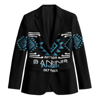 Aotearoa Atua Ranginui Personalised Blazer Maori Sky Father Taniko Motifs LT14 Unisex Blue - Polynesian Pride