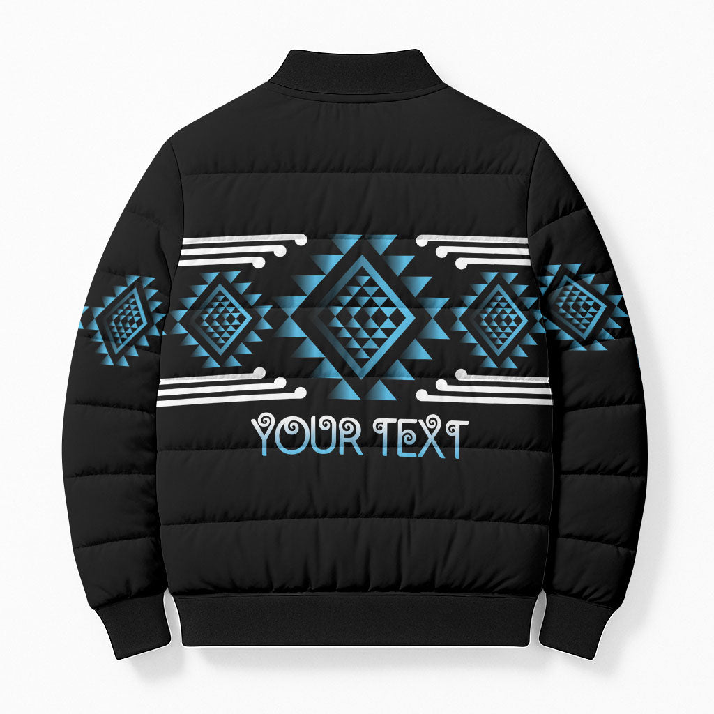 Aotearoa Atua Ranginui Personalised Bomber Puffer Jacket Maori Sky Father Taniko Motifs LT14 - Polynesian Pride
