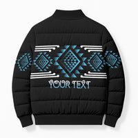 Aotearoa Atua Ranginui Personalised Bomber Puffer Jacket Maori Sky Father Taniko Motifs LT14 - Polynesian Pride